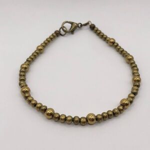 Antique Bronze Beaded Bracelet